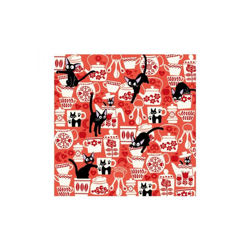 Origami - Papier Chiyogami Jiji & Fleurs - Kiki la petite sorcière