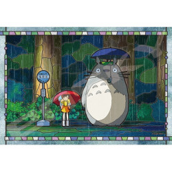 Puzzles - Puzzle Vitrail 300P Arrêt de bus - Mon Voisin Totoro