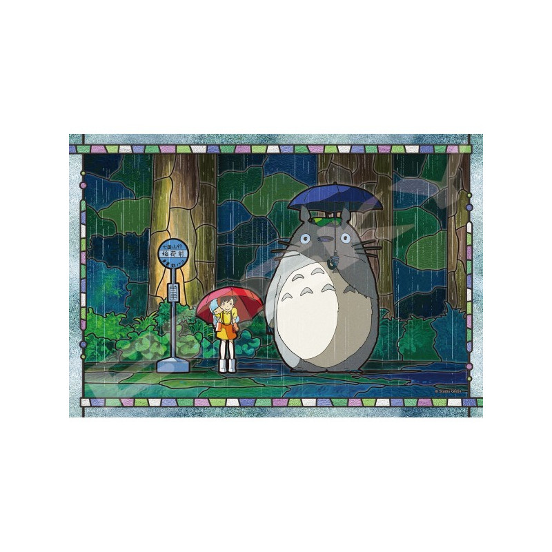 Jigsaw Puzzles - Stained glass Puzzle 300P Bus Stop - My Neighbor Totoro
