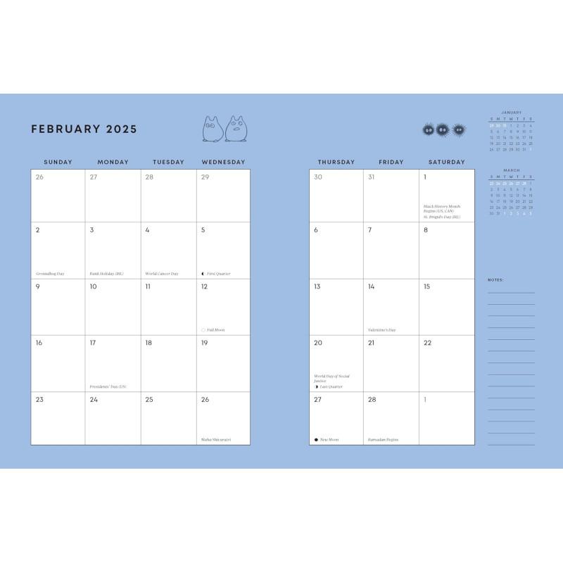 Agendas et Calendriers - Agenda 2025 - Mon voisin Totoro