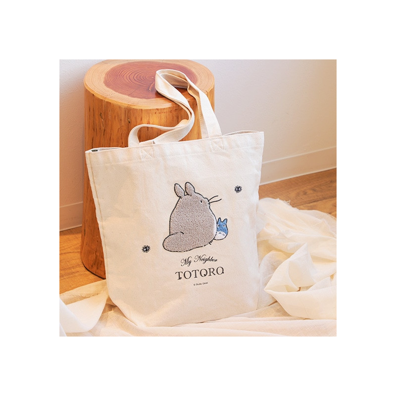 Sacs - Tote bag brodé Totoro s'en va - Mon Voisin Totoro