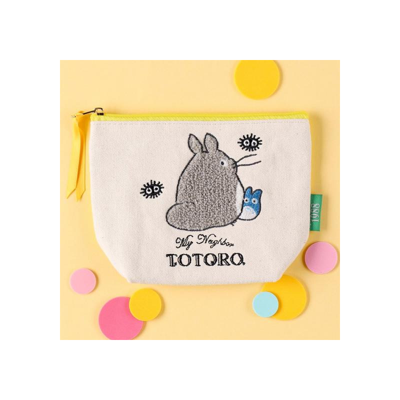 Classement - Trousse brodée Totoro Gris et Bleu - Mon Voisin Totoro