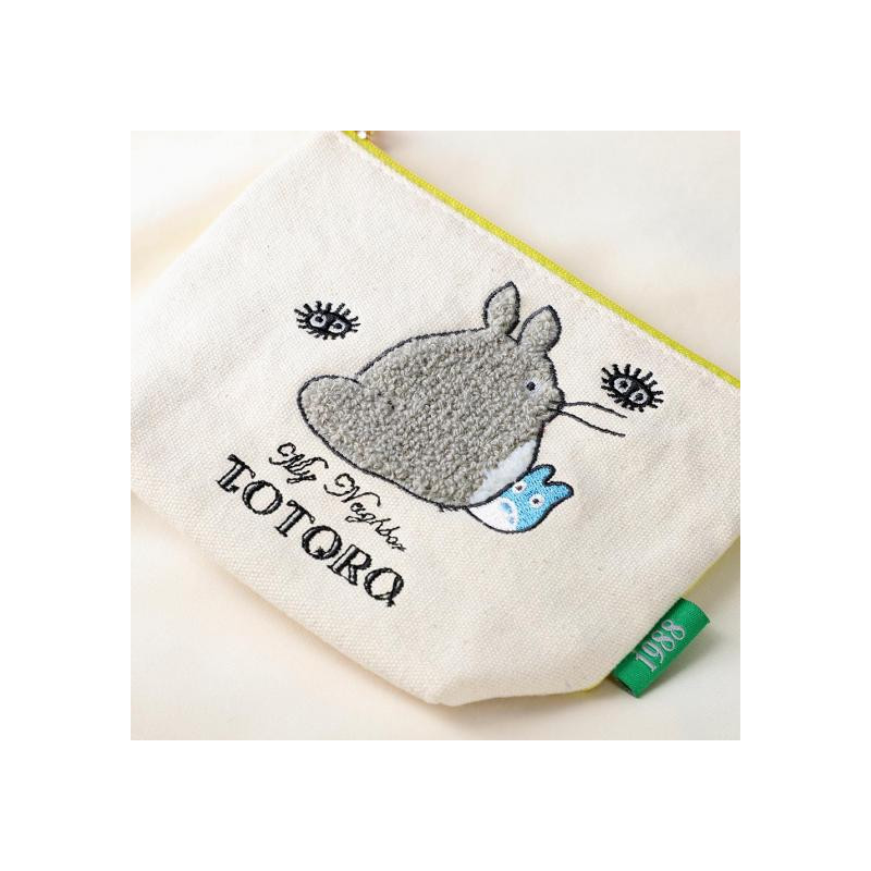 Classement - Trousse brodée Totoro Gris et Bleu - Mon Voisin Totoro