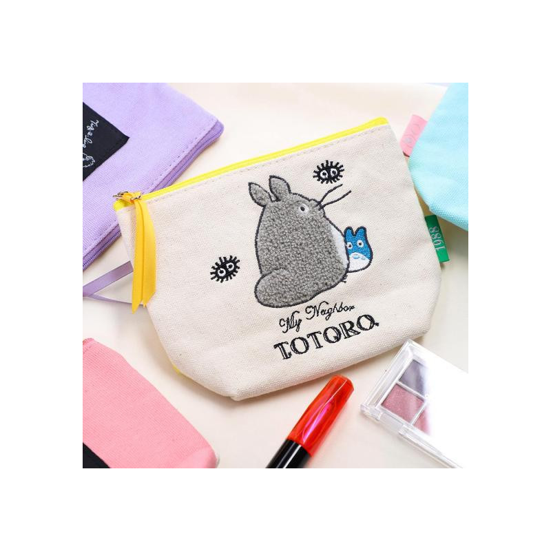 Classement - Trousse brodée Totoro Gris et Bleu - Mon Voisin Totoro