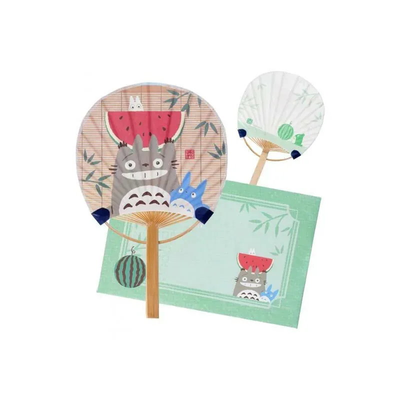 Accessories - Bamboo Fan & Letter Set Totoro with Watermelon - My Neighbor Totoro