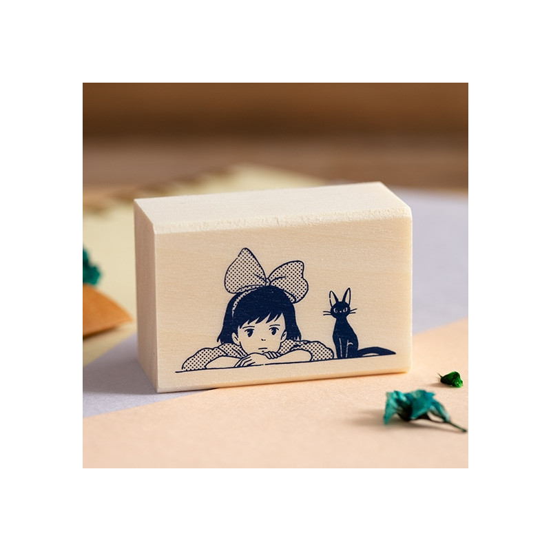 Petit matériel - Tampon en bois Kiki & Jiji - Kiki la petite sorcière