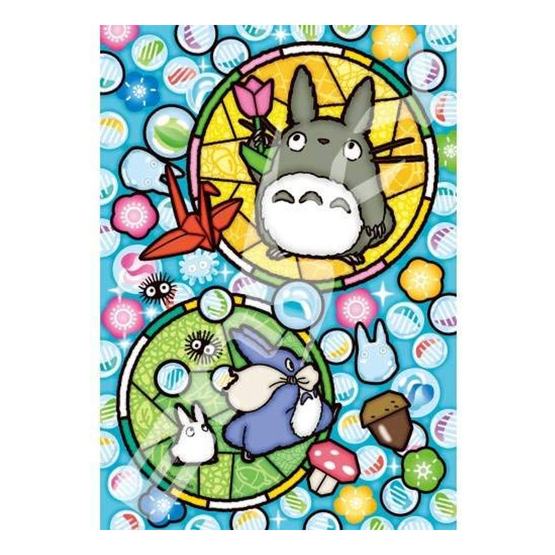 Puzzles - Puzzle Vitrail 208P Bonheur de Totoro - Mon Voisin Totoro