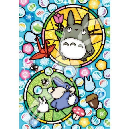 Puzzles - Puzzle Vitrail 208P Bonheur de Totoro - Mon Voisin Totoro