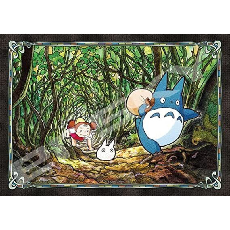 Puzzles - Puzzle Vitrail 208P Tunnel secret -Mon Voisin Totoro