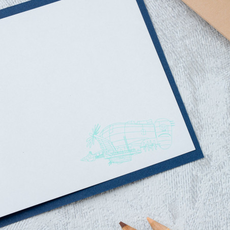 Postales y papel de cartas - Tarjeta de felicitación - El castillo en el cielo