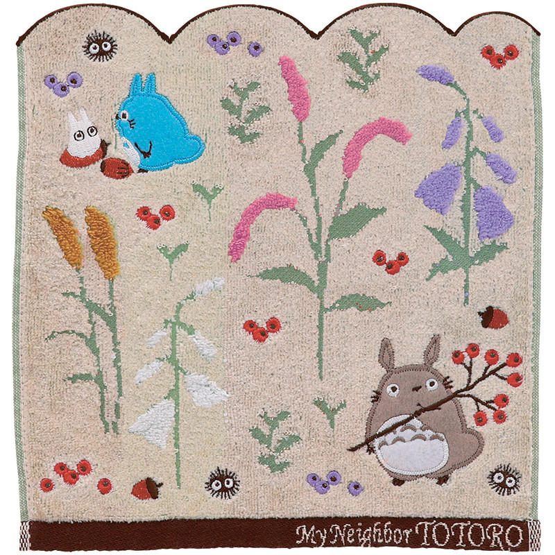 Linge de maison - Mini Serviette Un moment d'automne 25x25 cm - Mon Voisin Totoro