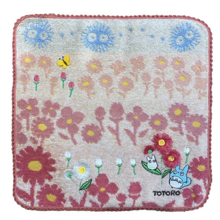 Linge de maison - Mini Serviette Fleurs du printemps 25x25 cm - Mon Voisin Totoro