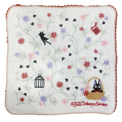 Linge de maison - Mini Serviette L'heure du jardin de Jiji 25x25 cm - Kiki la petite so