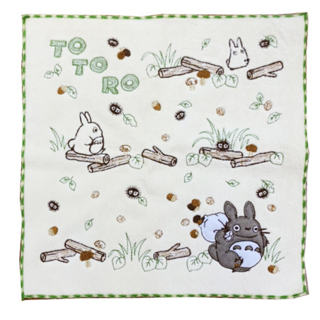 Linge de maison - Mini Serviette Sentier de Totoro 25x25 cm - Mon Voisin Totoro