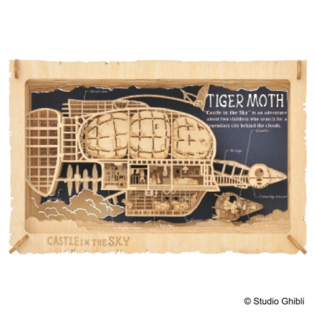 Paper Theaters - Paper Theater Wood Style Tiger Moth - Castle in the Sky
