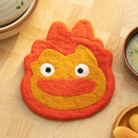 Kitchen and tableware - Handmade Wool Hot Pot Mat Calcifer - Howl's Moving Castle