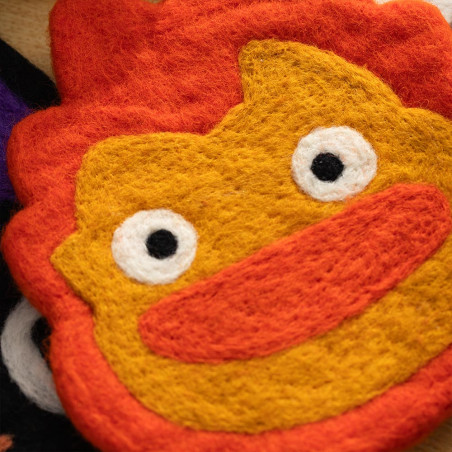 Kitchen and tableware - Handmade Wool Hot Pot Mat Calcifer - Howl's Moving Castle
