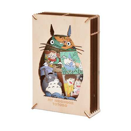 Théâtres de papier - Théâtre de papier Style bois Silhouette Totoro Gris - Mon Voisin Toto