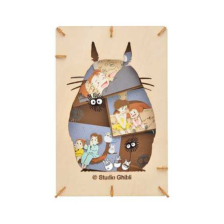 Théâtres de papier - Théâtre de papier Style bois Silhouette Totoro Gris - Mon Voisin Toto