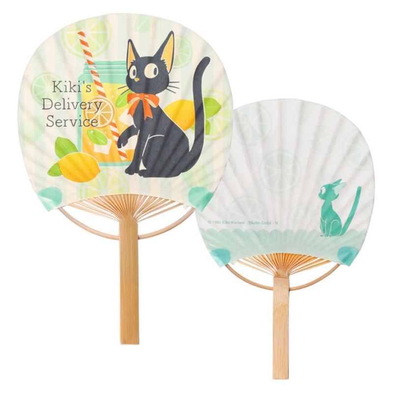Accessoires - Éventail Bambou & Enveloppe Jiji avec Citron - Kiki la petite Sorcièr