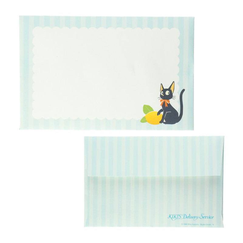 Accessoires - Éventail Bambou & Enveloppe Jiji avec Citron - Kiki la petite Sorcièr