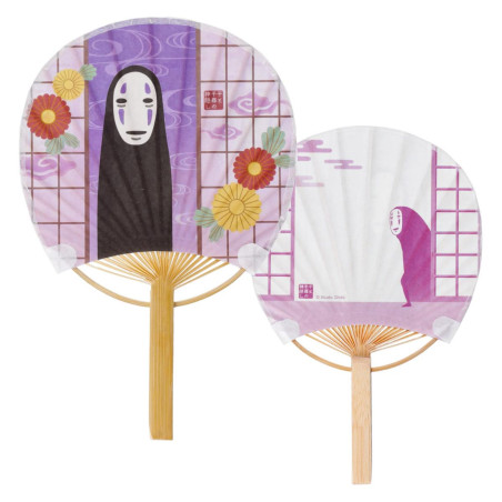 Accessories - Japanesse Bamboo Fan & Letter Set No Face with Flower - Spirited Away