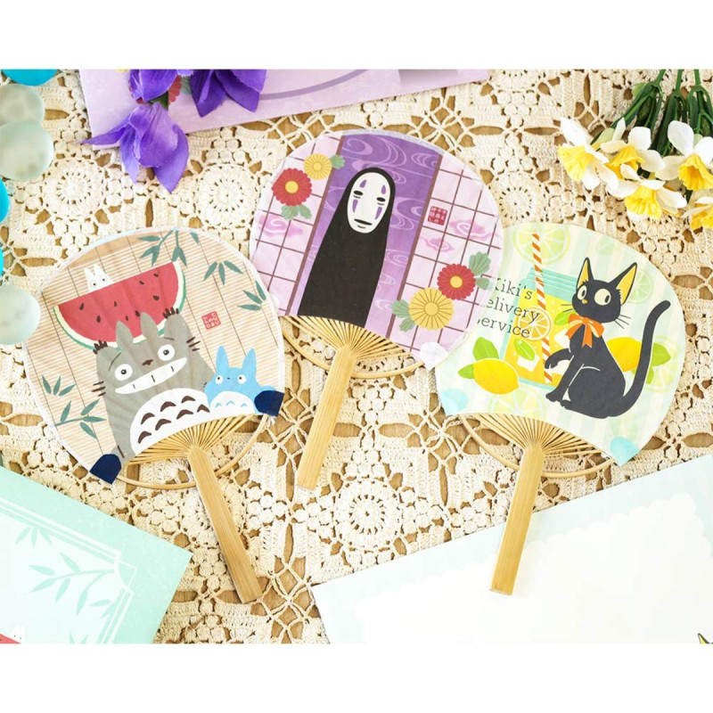 Accessoires - Éventail Bambou & Enveloppe Jiji avec Citron - Kiki la petite Sorcièr