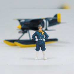 Maquettes - Maquette Curtiss R3C-0 Hydravion + fig. Curtis 1/48 - Porco Rosso