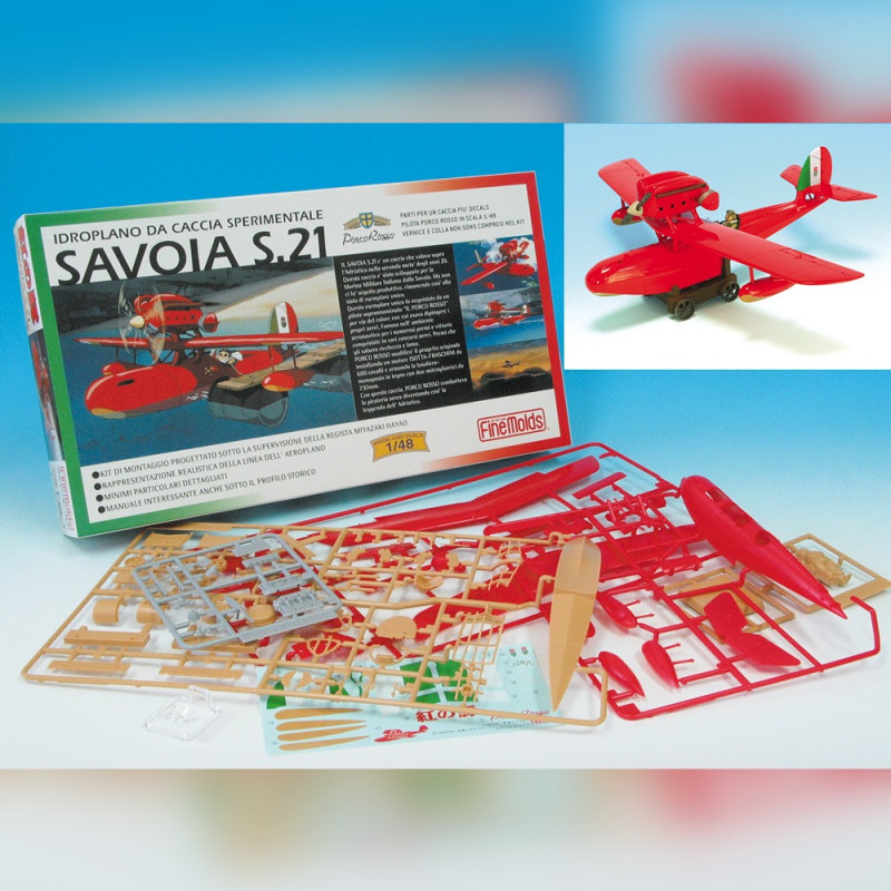 Maquetas - Kit de modelismo Savoia S.21 Seaplane Prototype + fig Porco 1/72 - Porco R