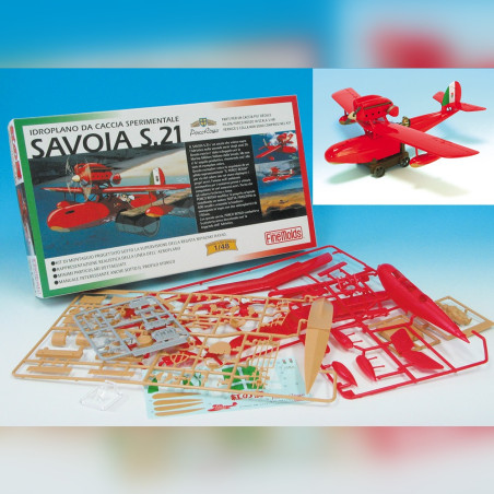 Maquetas - Kit de modelismo Savoia S.21 Seaplane Prototype + fig Porco 1/72 - Porco R