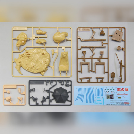 Maquetas - Kit de modelismo 1/48 para pintar a Porco en su escondite - Porco Rosso