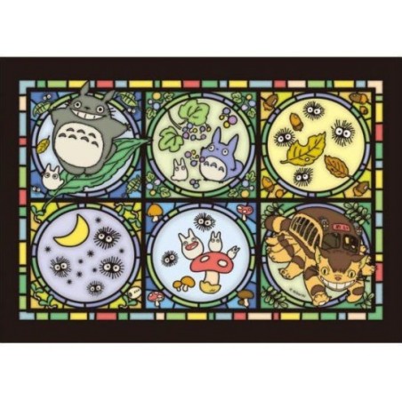 Jigsaw Puzzles - Stained glass Puzzle 208P Totoro & his friends - My Neighbor Totoro